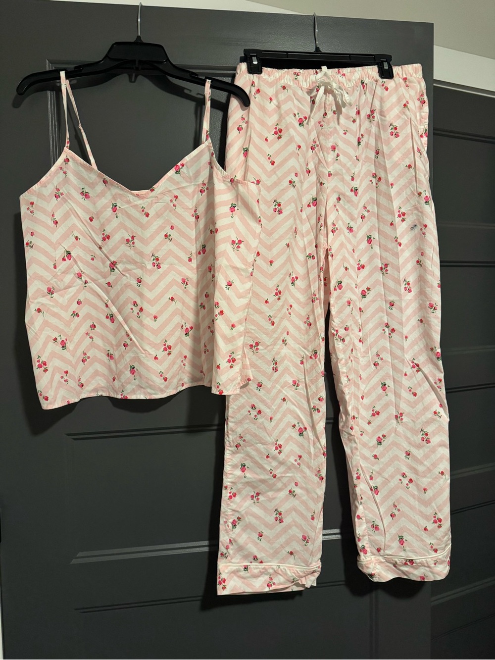 BedHead Pink Chevron & Floral Cami Pajama Set